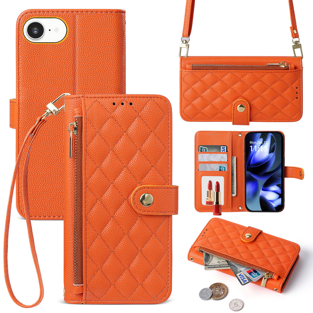 Sac de téléphone à fermeture éclair Crossbody Lanyard