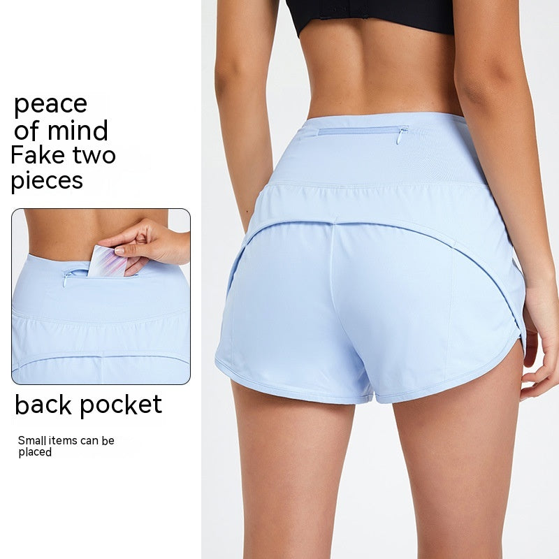 Fitness Sports High Waist Anti-exposition Short à séchage rapide