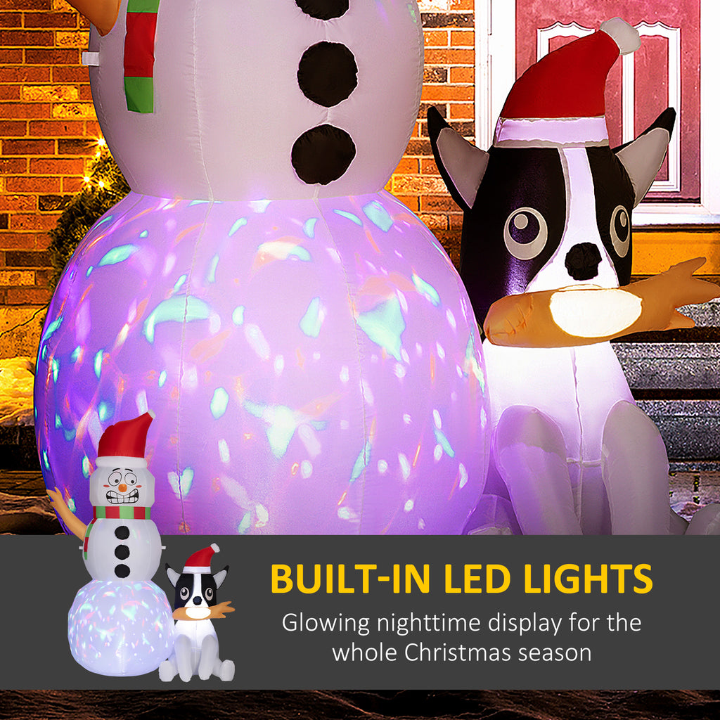 6.2ft Gonflable Père Noël avec décoration de chien
