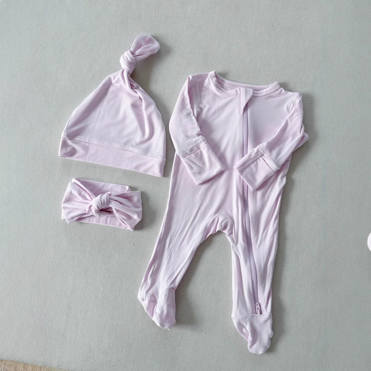 Bébé pied Zip-up Romper Onesie