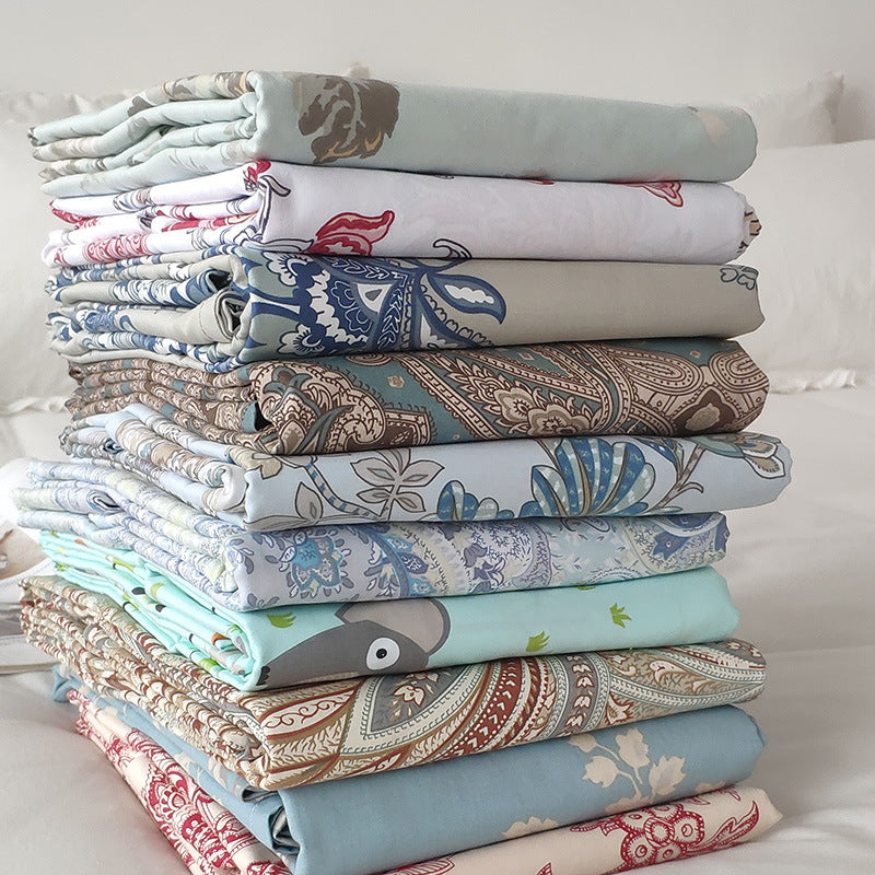 60S Pure Satin Tissu de literie de coton à longue distance Tissu imprimé extra-large
