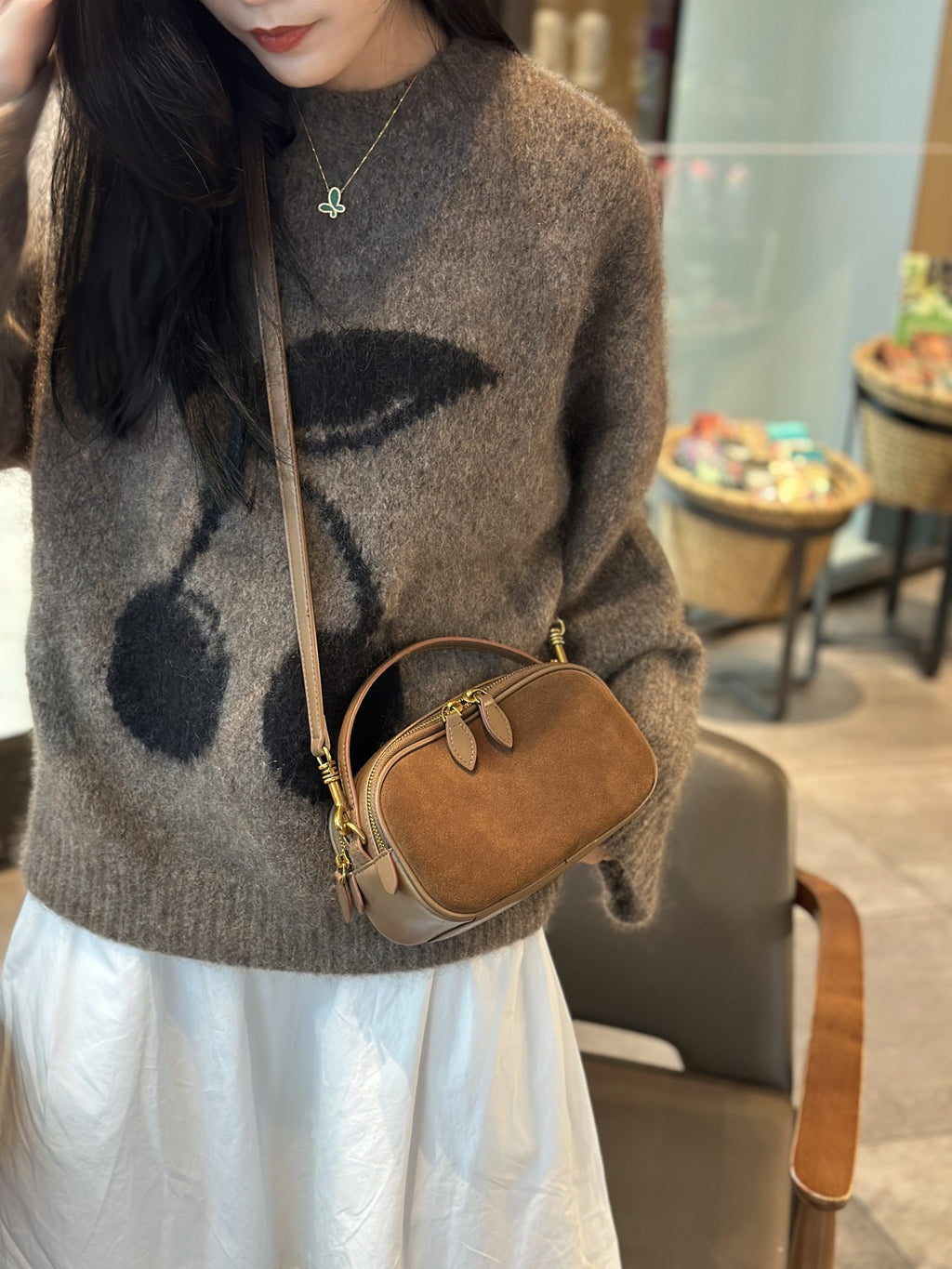Sac camera Matte Cowhide personnalisable et sac de bowling
