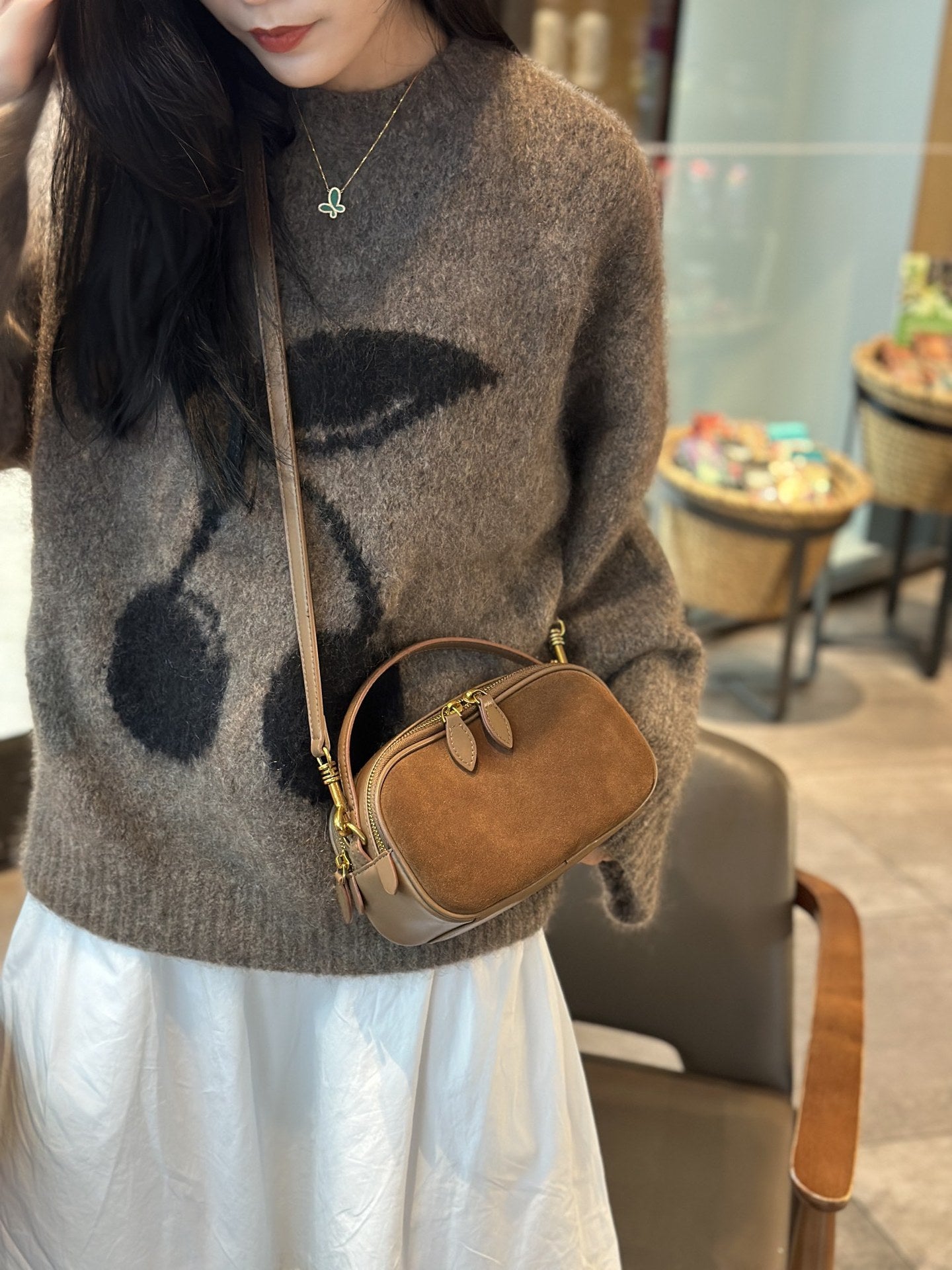 Sac camera Matte Cowhide personnalisable et sac de bowling