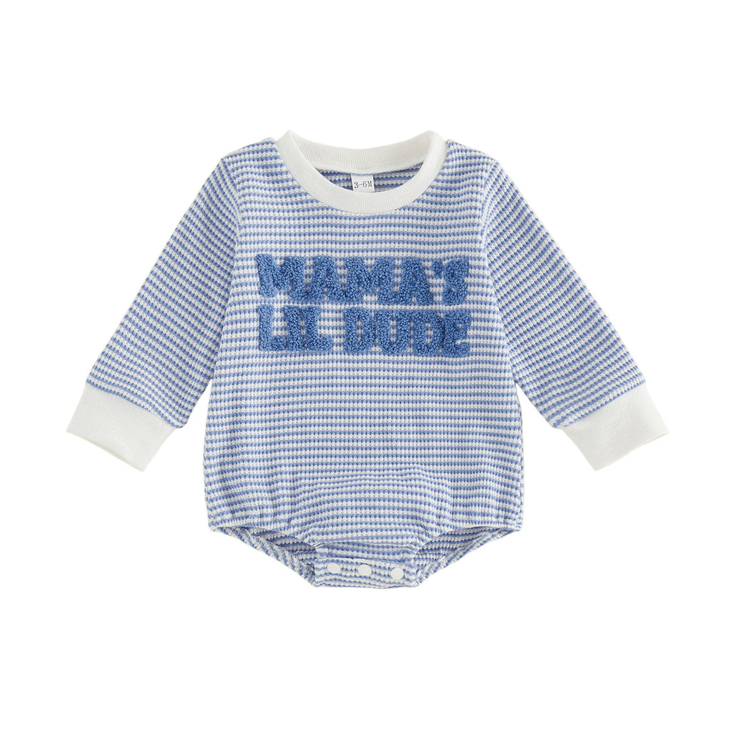 Torchon de lettre Broderie rayé Romper