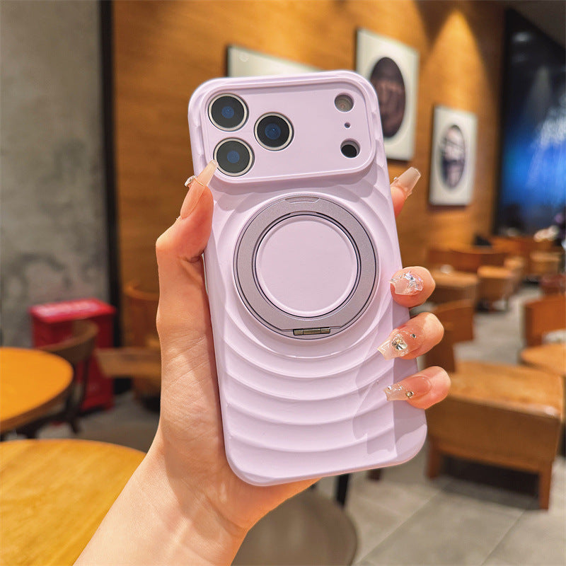 Étui de téléphone en silicone liquide à motif Wavy