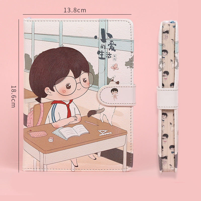 Fruit Print Notebook Planner Magnetic Buckle PU NoteBook Annuals Agenda Couleur Illustration