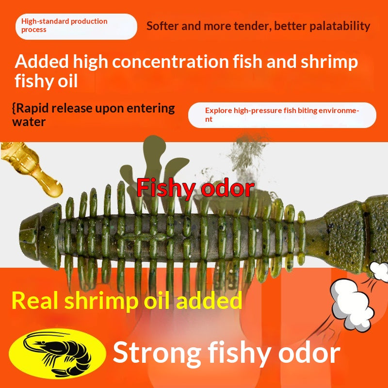 Sanfan Lure Sunfish Soft Bait Carolina Rig Black Pit Bass Wild Catching Lure Bait