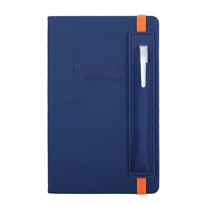 A5 Strap Notebook Pen Insertion Leather Surface