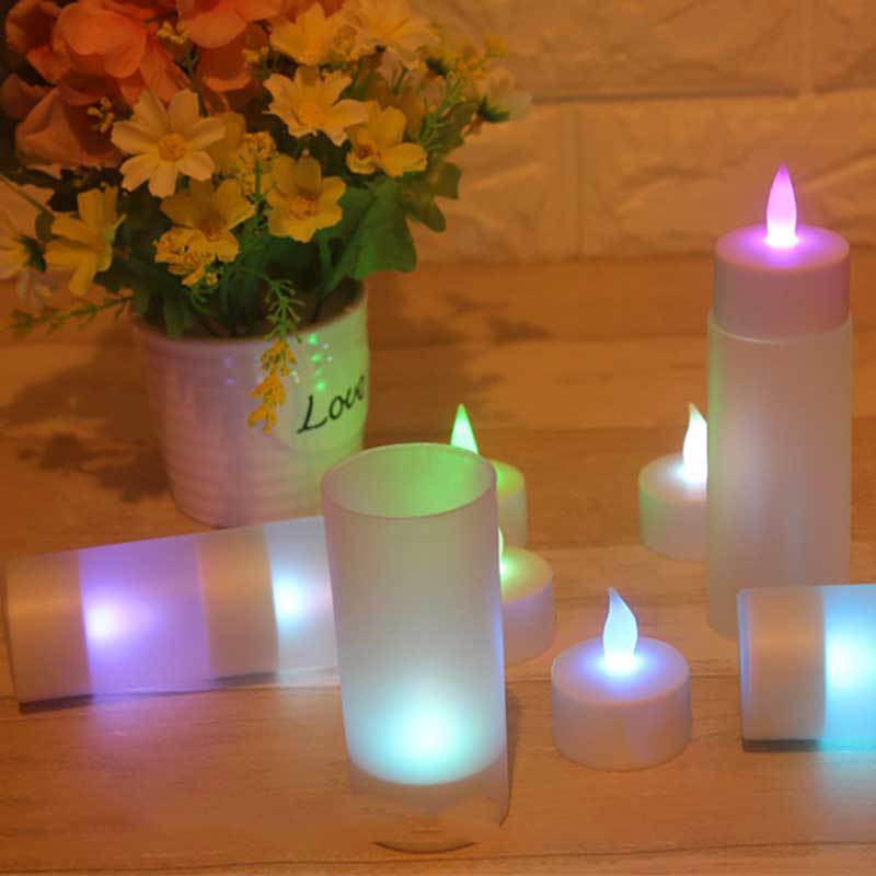 Rechargeable Yellow Flickering LED Candle Lamp