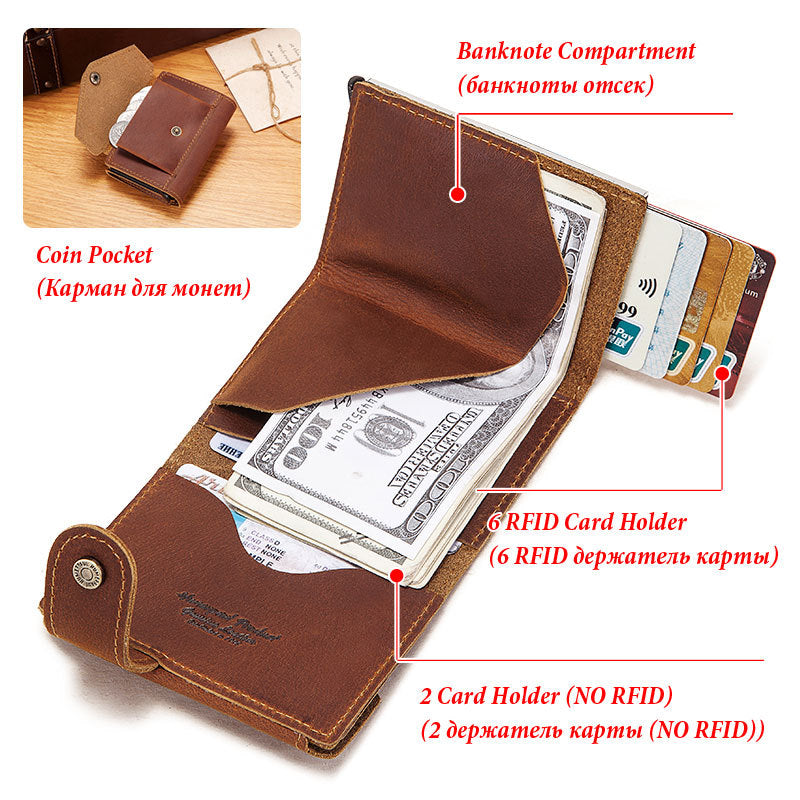 Porte-cartes RFID pop-up automatique Housse de carte en alliage d'aluminium antivol Packag