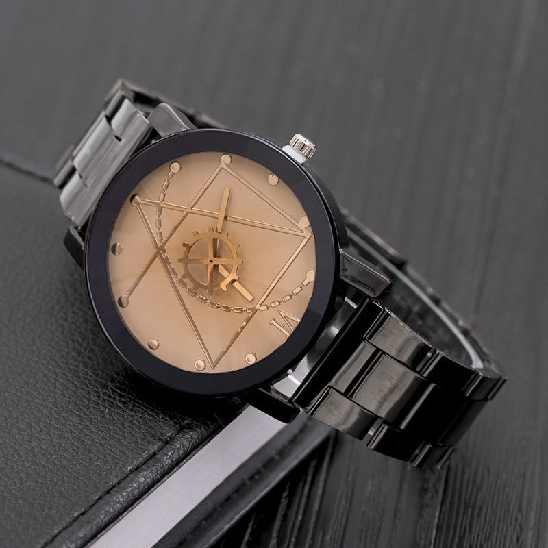 Fashion Gear Compass Tournable en acier montre hommes et femmes