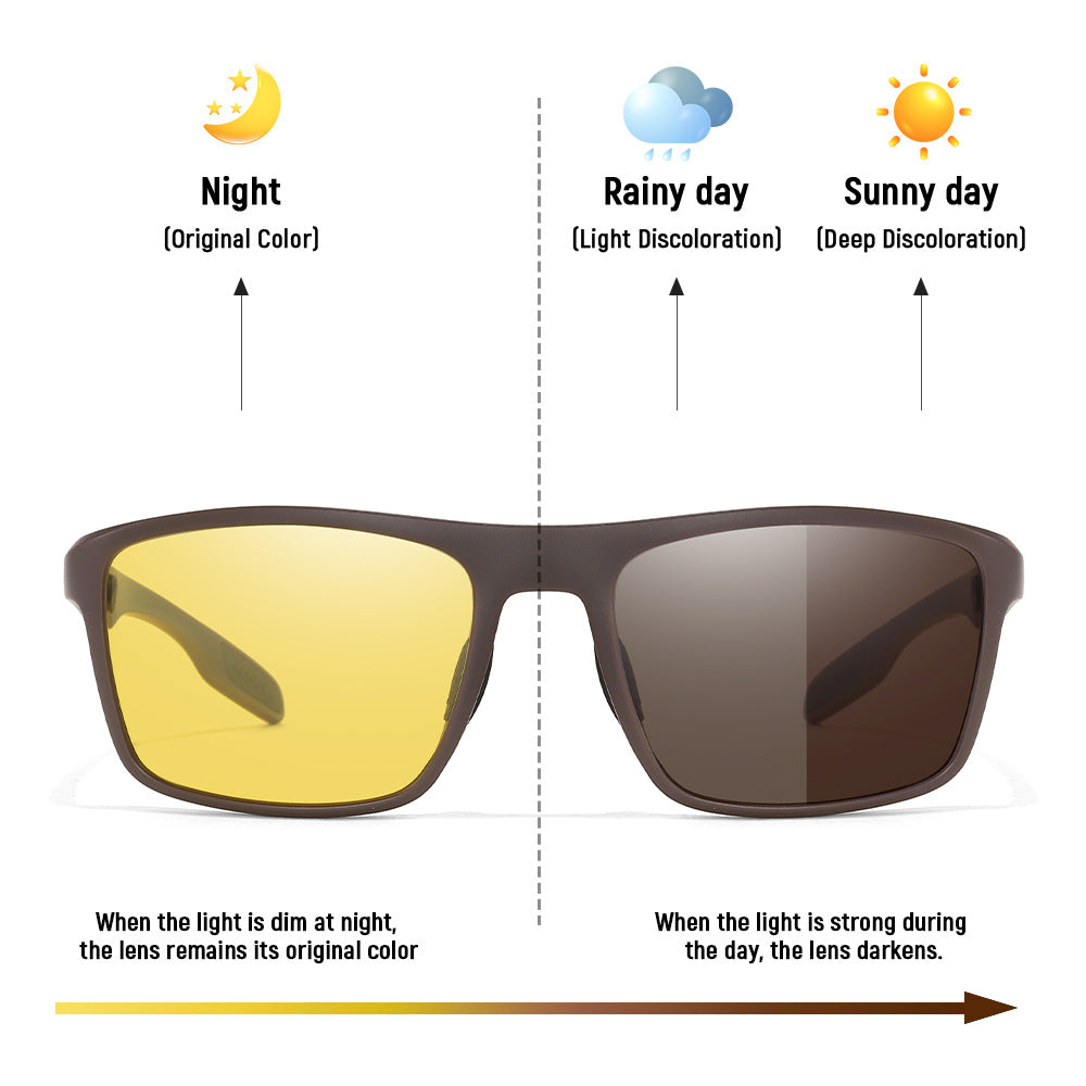 Lunettes de soleil polarisés à cadre carré KDEAM