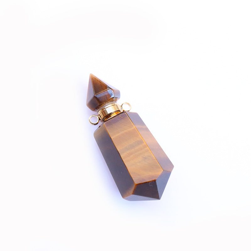 Pendentif de chaîne de bouteille de parfum en cristal naturel