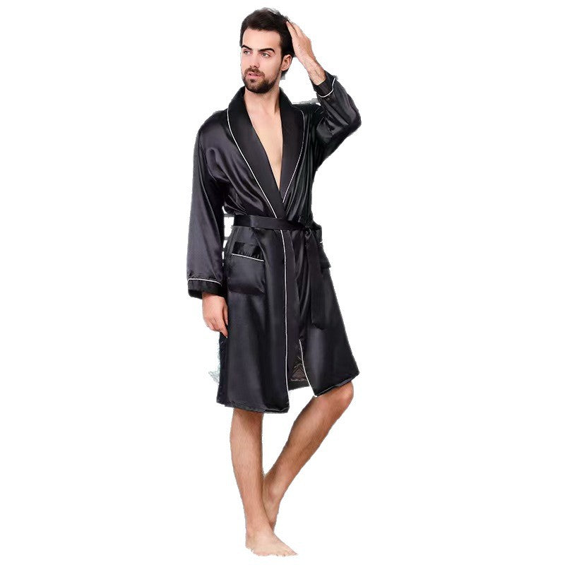 Hommes Short en soie d'été et chemise de nuit