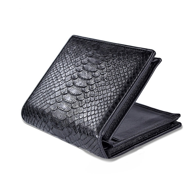 Portefeuille horizontal de grande capacité en cuir occasionnel court pour hommes