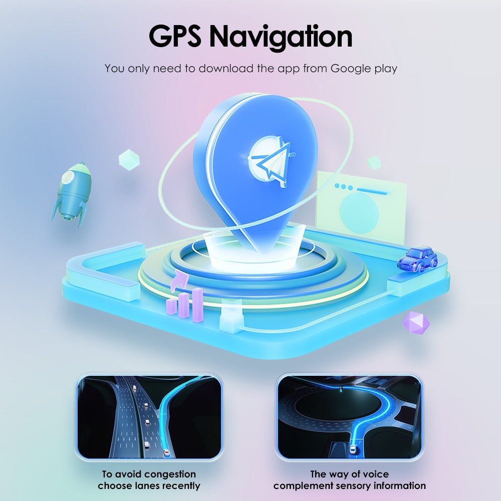 Android Grand écran 101 pouces Universal Rotation Shaking Head Doll pour voiture tout-en-un Navi