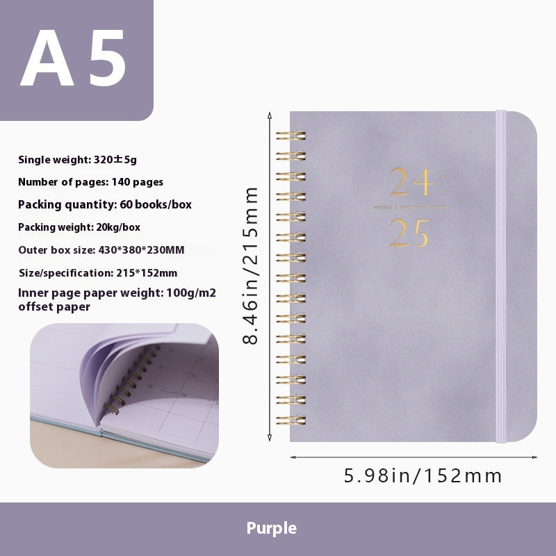 Carnet de notes en métal portable en cuir