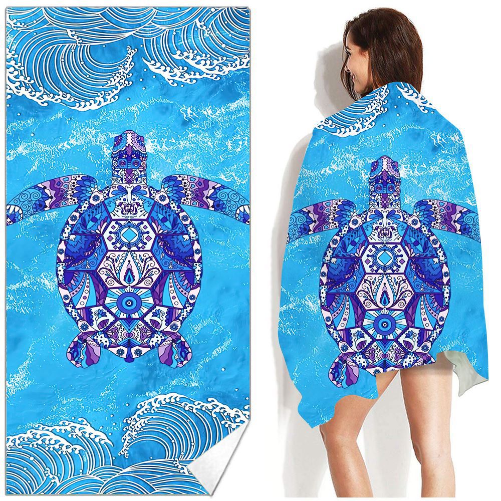 Serviette de plage Bohemian imprimée pour la natation