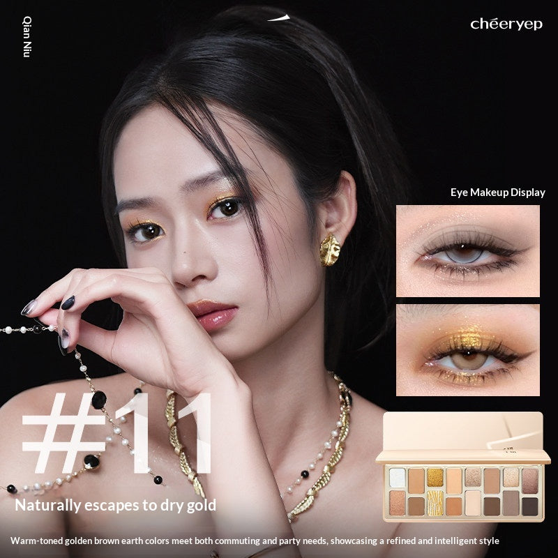 Palette à paupières de 16 couleurs Matte et finitions Shimmer pour Cosplay