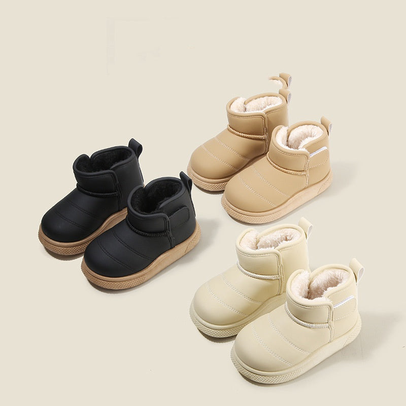 Girls' Thick Cotton Boots Fleece-Lined Warm Baby Cotton Shoes