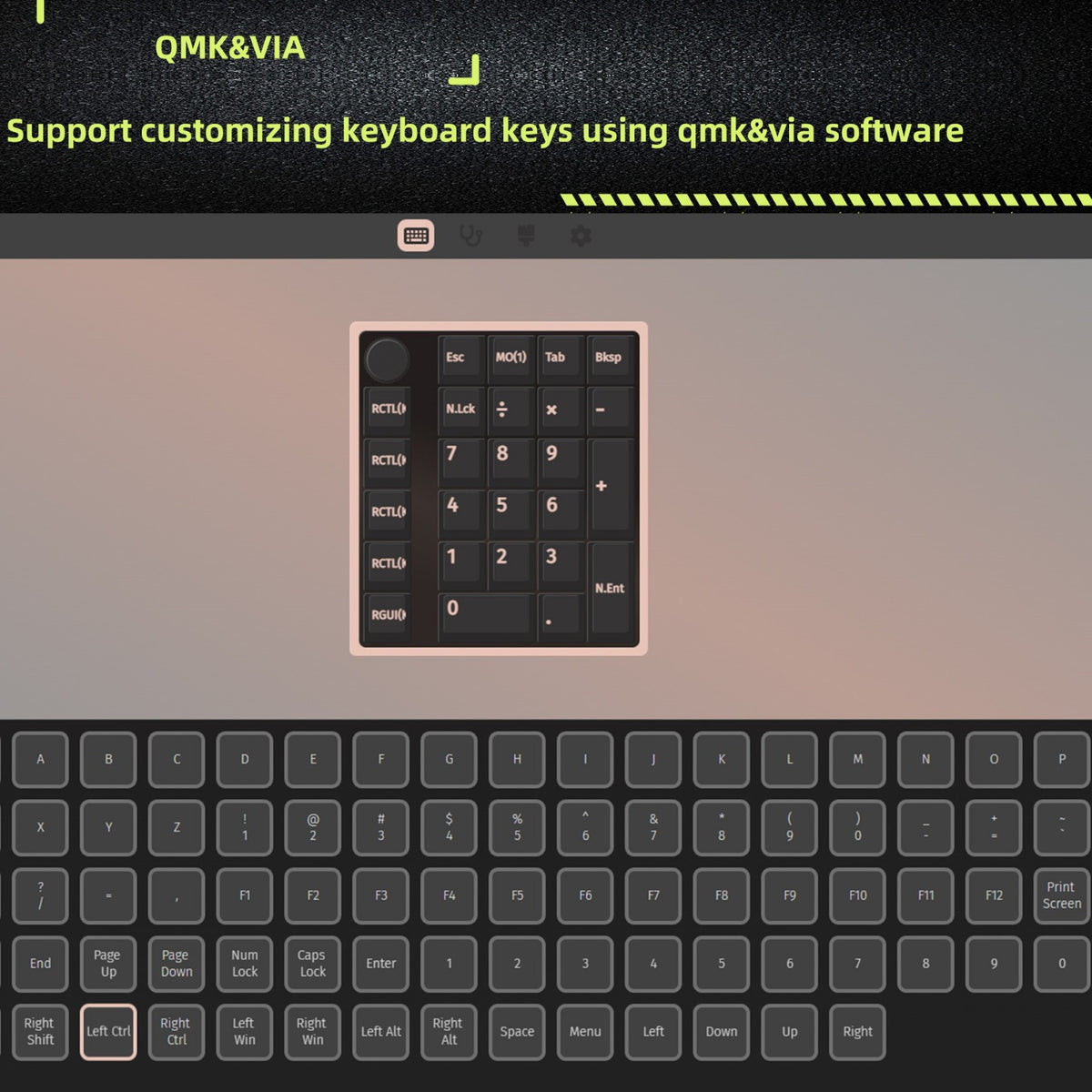 Three-mode Wireless Bluetooth Numeric Keypad