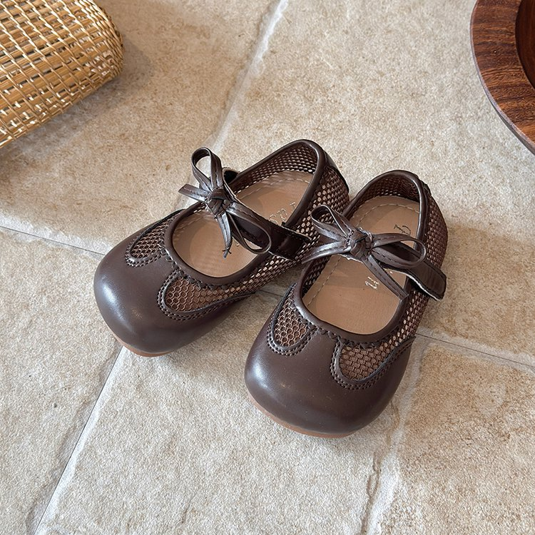 Chaussures en cuir Mesh pour filles