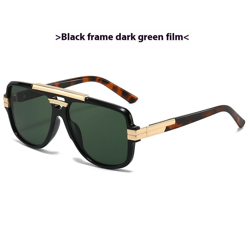 Lunettes de soleil carrées rétro de mode en métal
