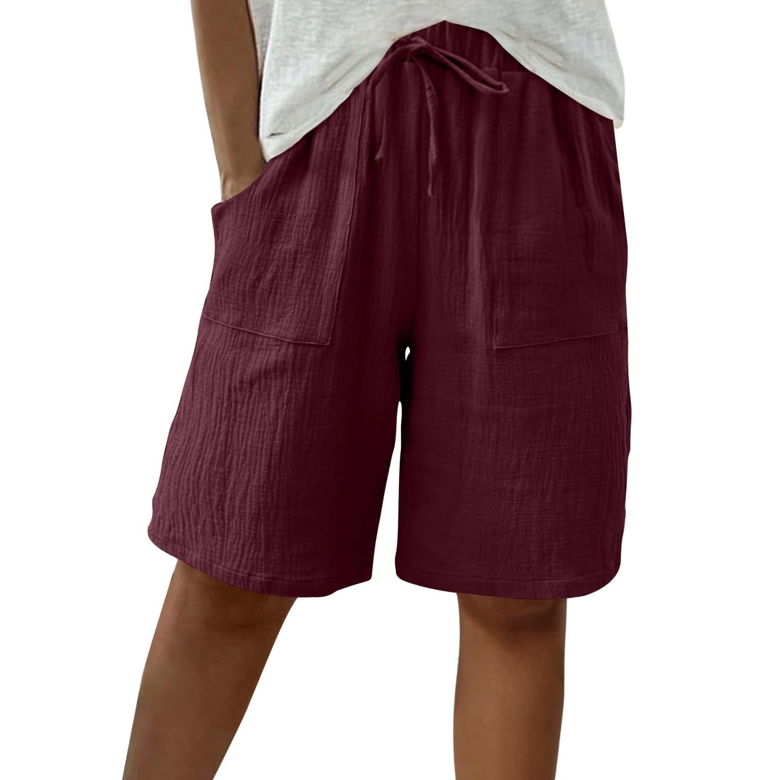 Short en coton lin