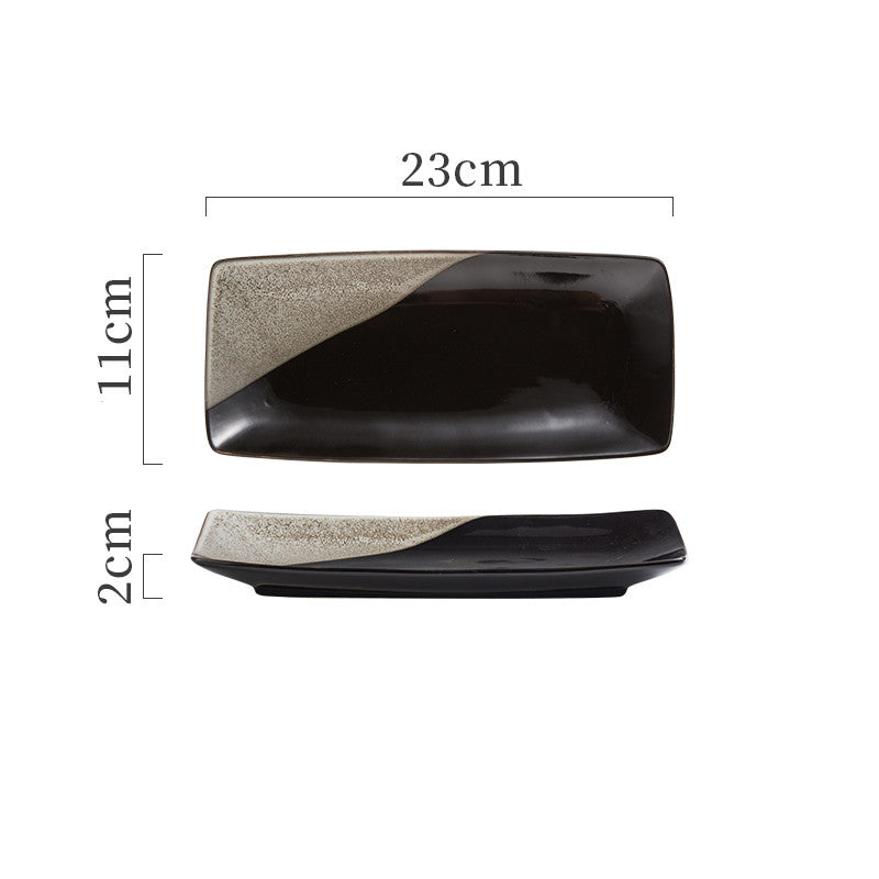Plaques céramiques japonaises Sushi Dish Tableware Plateau Couverts
