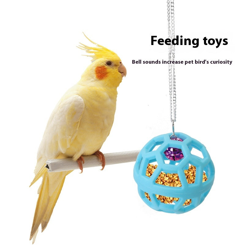 Plastic Gnawing Molar Chewing Soulagement Stuffy perroquet suspension boule de cloche
