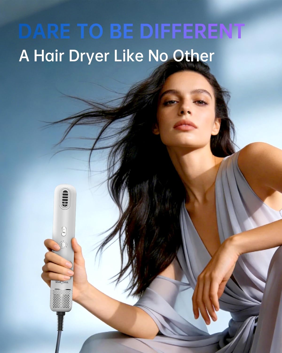 Portable high-speed ionic hair dryer