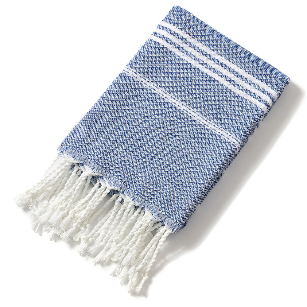 Tassel turc Polyester coton serviette de bain