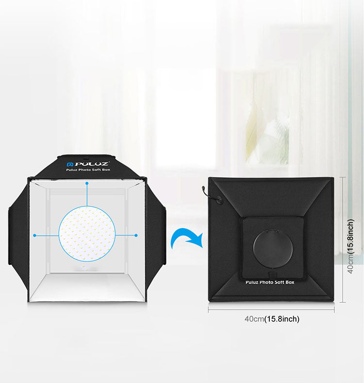 40cm Small Folding LED Studio Product Photo Light Box Simple Shooting Light