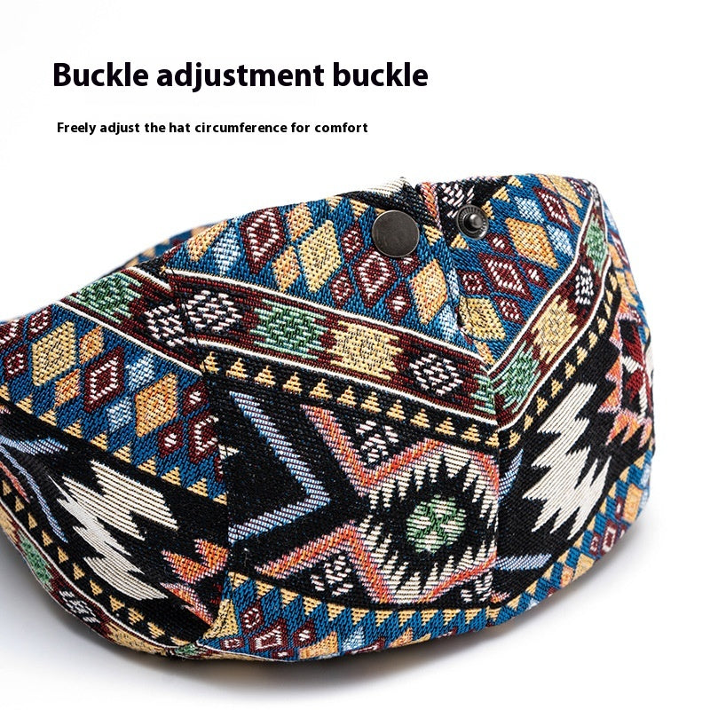 Style ethnique Chapeau Jacquard de loisirs Beret
