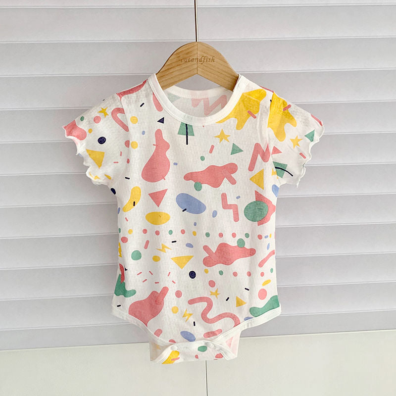 Filles Triangle à manches courtes Housse Pajamas Sac Part Vêtements