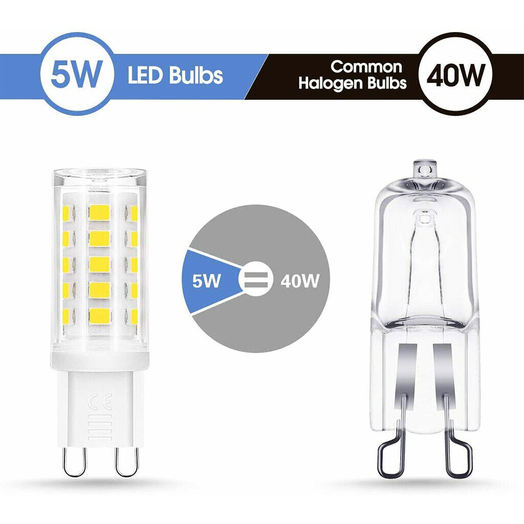 10 X G9 LED BULB 5W COOL BLANC CAPSULE LAMP REPLACE 40W HALOGEN LIGHT BULBS 230V