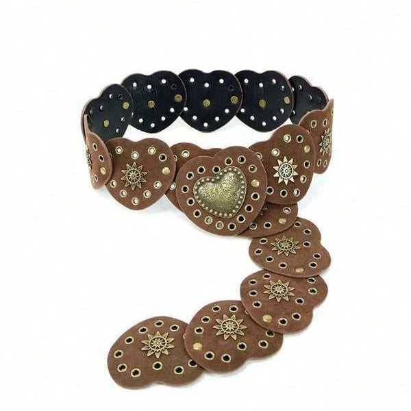 Ceinture en forme de coeur brillant