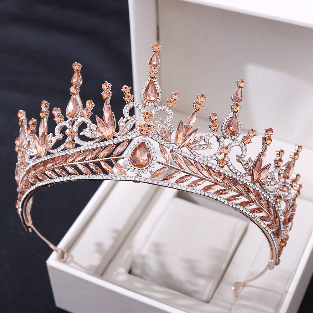 Tête de mariée Hair Hoop Set cristal baroque grande couronne
