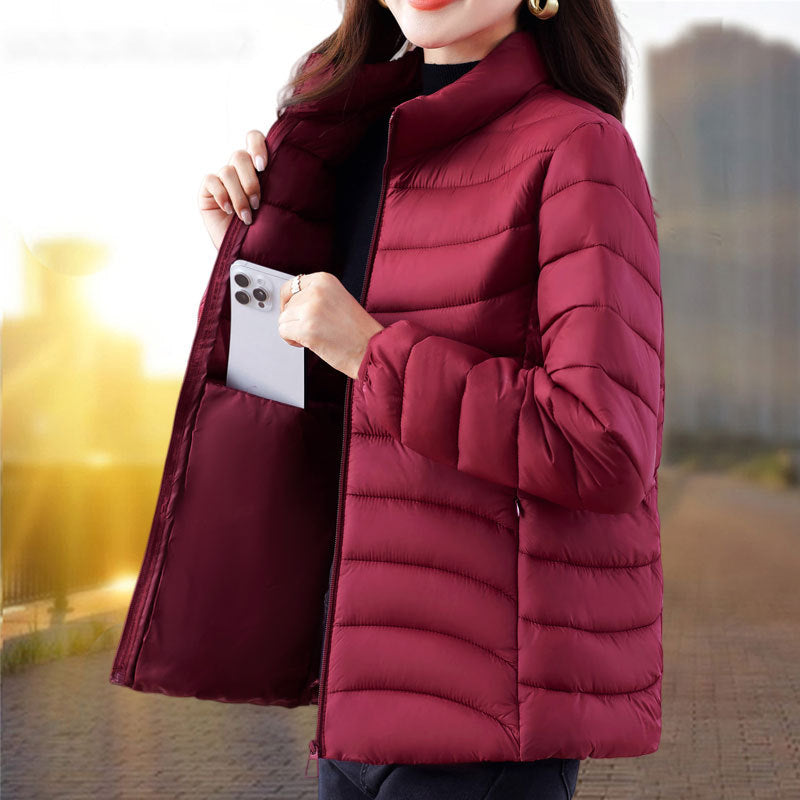 Femmes Coton rembourré manteau pour l'hiver Relaxed-fit Vêtements de dessus pour les personnes d'âge moyen