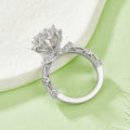 S925 Argent Sterling 2ct Anneau de Moissanite