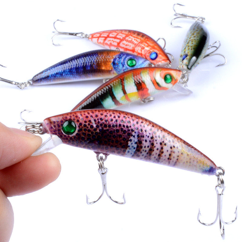 Micro-objet 4.5CM Lent bruit en plastique faux bait basse et mandarin poisson dur