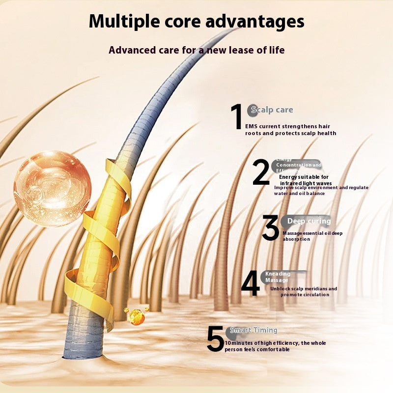 Peigne de massage électrique pour soins de scalp