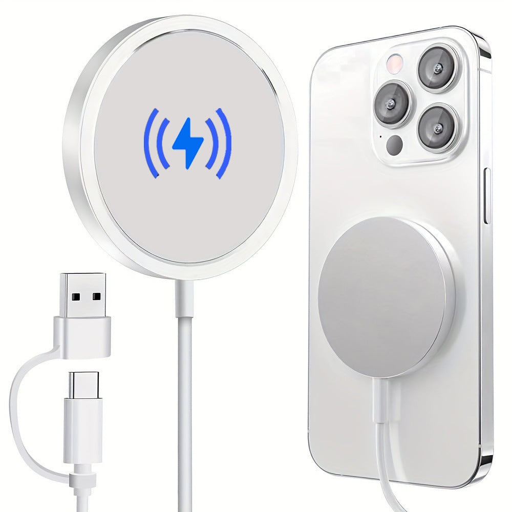 Chargeur sans fil magnétique 2-en-1 ultra-mince