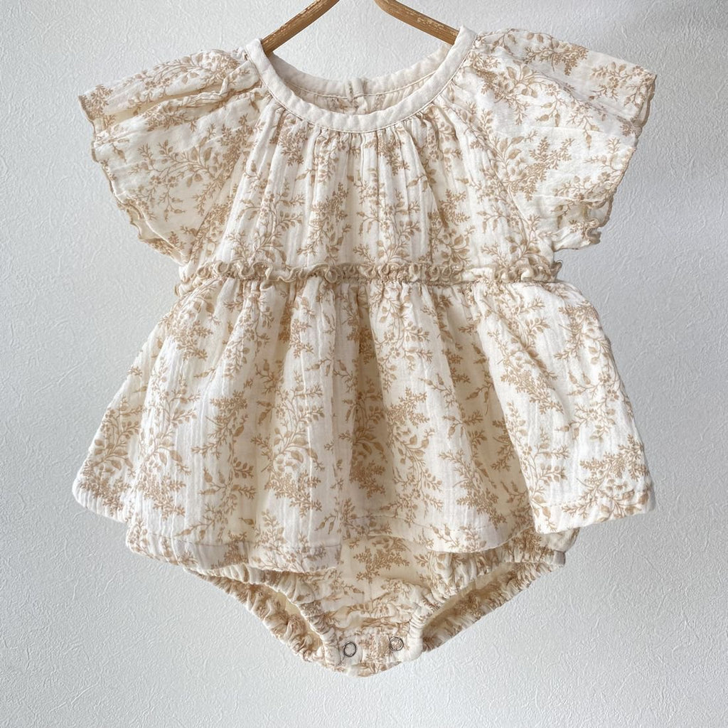 Rompers de bébé imprimé Onesie Baby Crepe