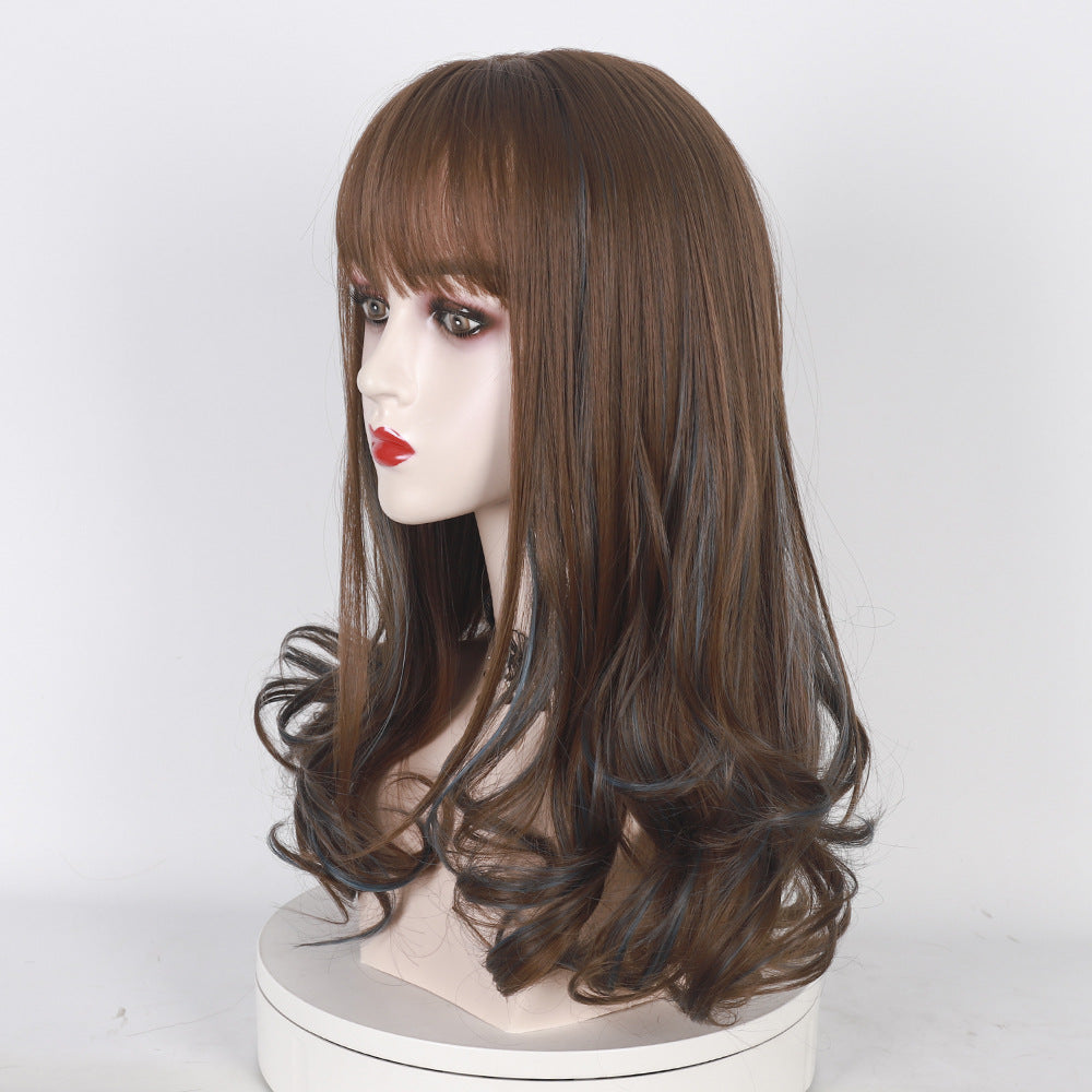 Le scalp simulé met en évidence la wig wavy longue boucle des femmes