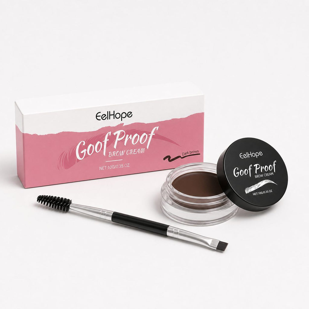 Teinture de sourcils brun foncé EELHOPE avec pinceau