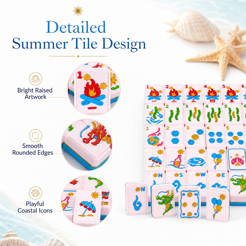 Ensemble de Mahjong américain inspiré de plage 160PCS