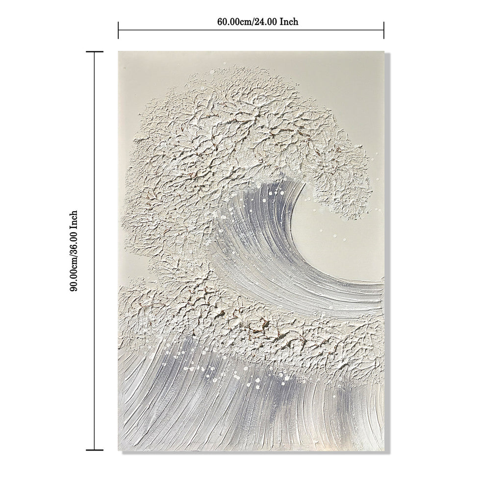 24x36 Ensemble de 2 œuvres d'art murale de la vague océanique