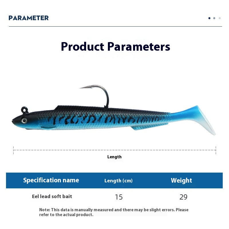 T-tail Soft Fish Jig Hook Lure Lure artificielle