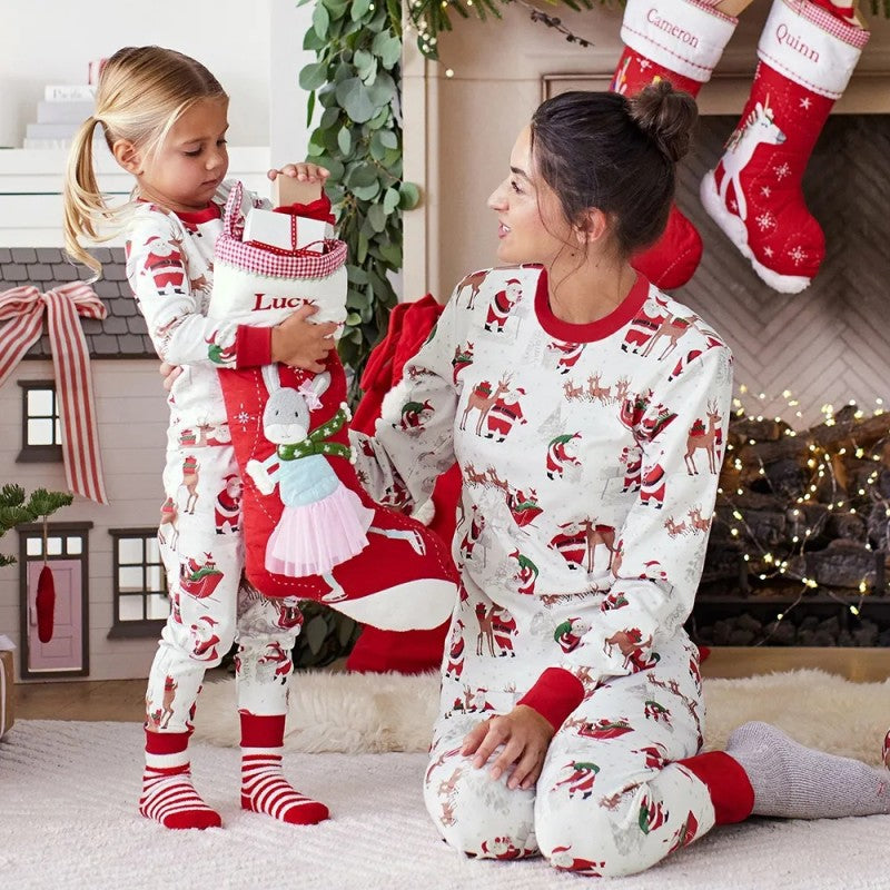 Ensembles de famille de loungewear de Noël européen et américain